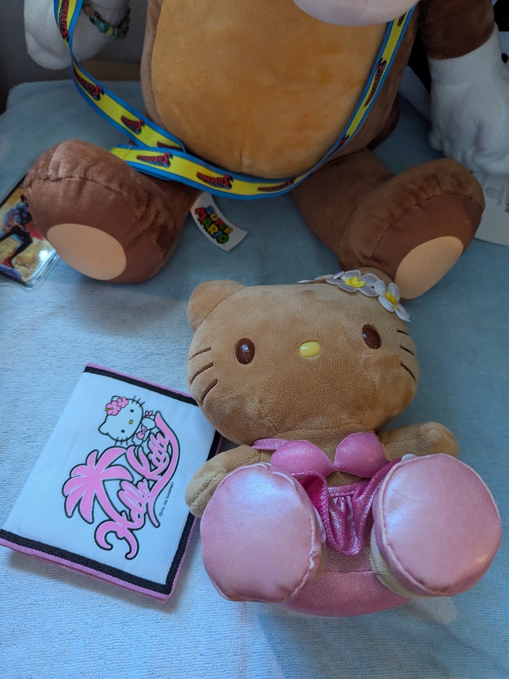 Hello Kitty Plush Doll in Brown and Pink With Wallet - Sanrio